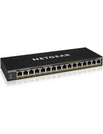 Netgear GS316PP Não-gerido Gigabit Ethernet (10 100 1000) Power over Ethernet (PoE) Preto