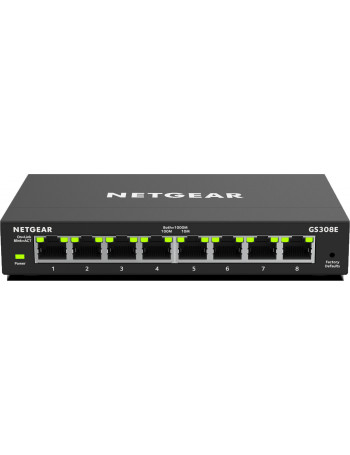 Netgear GS308E Gerido Gigabit Ethernet (10 100 1000) Preto