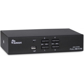 Inter-Tech AS-41HA HDMI chaveador KVM Preto