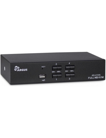 Inter-Tech AS-41HA HDMI chaveador KVM Preto