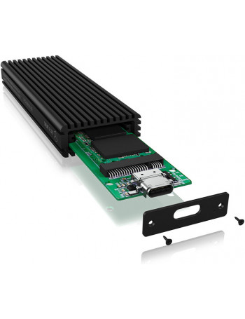 ICY BOX IB-1816M-C31 Caixa para Discos Rígidos Compartimento SSD Preto M.2