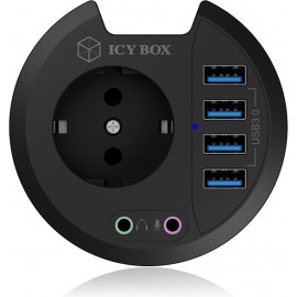 ICY BOX IB-HUB1430 USB 3.2 Gen 1 (3.1 Gen 1) Type-A 5000 Mbit s Preto