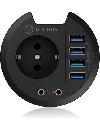 ICY BOX IB-HUB1430 USB 3.2 Gen 1 (3.1 Gen 1) Type-A 5000 Mbit s Preto