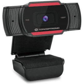 Conceptronic AMDIS 1080P FHD webcam 1920 x 1080 pixels USB 2.0 Preto, Vermelho