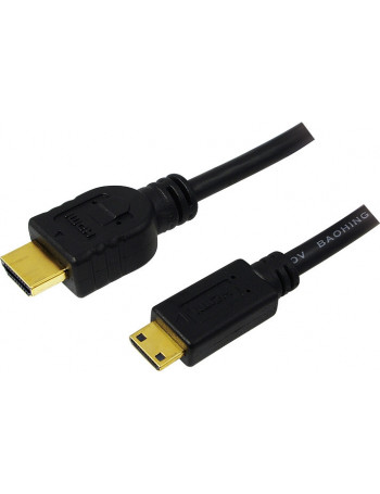 LogiLink CH0023 cabo HDMI 2 m HDMI Type A (Standard) HDMI Type C (Mini) Preto