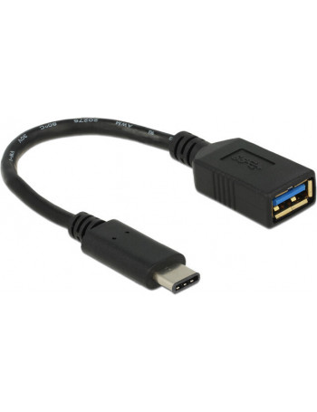 DeLOCK 0.15m USB 3.1 cabo USB 0,15 m USB 3.2 Gen 2 (3.1 Gen 2) USB C USB A Preto