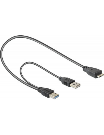 DeLOCK 82909 cabo USB 0,2 m USB 3.2 Gen 1 (3.1 Gen 1) USB A Micro-USB B Cinzento