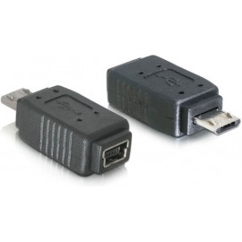 DeLOCK Adapter USB micro-B male to mini USB 5-pin mini USB 5p Preto