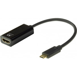 Ewent EW9823 adaptador de cabo de vídeo 0,15 m USB Type-C HDMI Type A (Standard) Preto