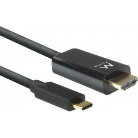 Ewent EW9824 adaptador de cabo de vídeo 2 m USB Type-C HDMI Type A (Standard) Preto