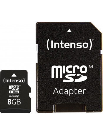 Intenso 8GB MicroSDHC cartão de memória Classe 10
