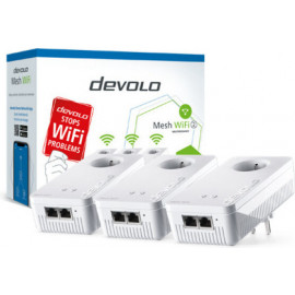 Devolo 08764 adaptador de rede PowerLine 1200 Mbit s Ethernet LAN Wi-Fi Branco 3 unidade(s)
