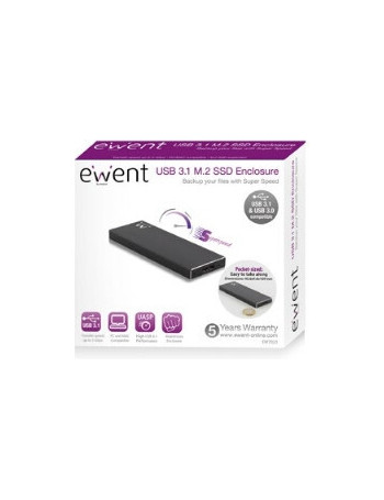 Ewent EW7023 Caixa para Discos Rígidos Compartimento SSD Preto