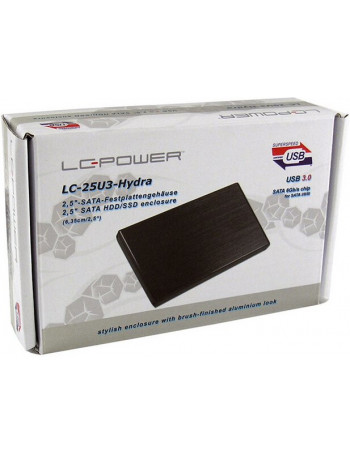 LC-Power LC-25U3-Hydra Caixa de disco rígido Preto 2.5"