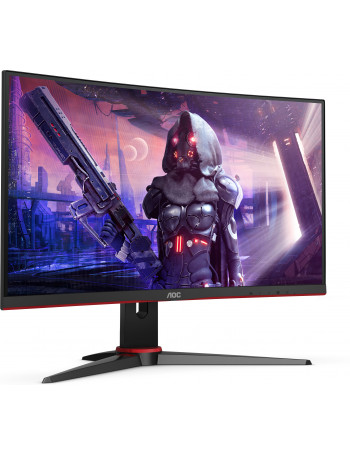 AOC C24G2AE BK monitor de ecrã 59,9 cm (23.6") 1920 x 1080 pixels Full HD LED Preto, Vermelho