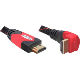 DeLOCK 2m HDMI cabo HDMI HDMI Type A (Standard) Preto, Vermelho