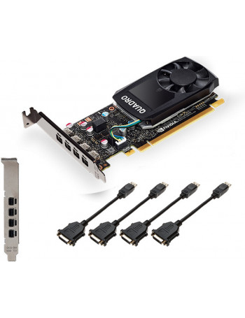 PNY VCQP1000DVIV2-PB placa de vídeo NVIDIA Quadro P1000 V2 4 GB GDDR5