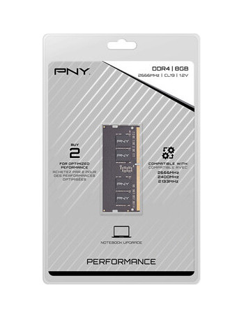 PNY MN8GSD42666 módulo de memória 8 GB 1 x 8 GB DDR4 2666 MHz