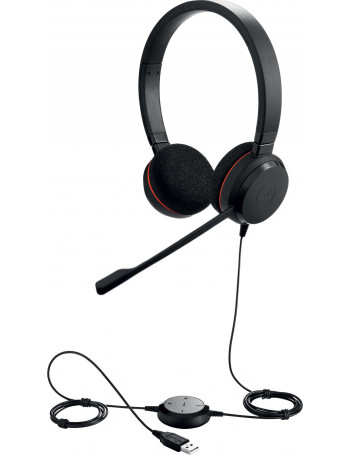 Jabra Evolve 20 UC Stereo Auscultadores Fita de cabeça USB Type-A Preto