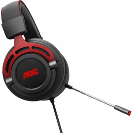 AOC GH300 auscultador Auscultadores Fita de cabeça Preto, Vermelho