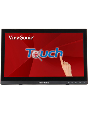 Viewsonic TD1630-3 ecrã tátil 39,6 cm (15.6") 1366 x 768 pixels Multitoque Multi-utilizador Preto