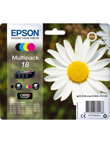 Epson Daisy C13T18064012 tinteiro 1 unidade(s) Original Rendimento padrão Preto, Ciano, Magenta, Amarelo