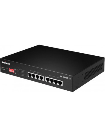 Edimax GS-1008PL V2 switch de rede Gerido L2 Gigabit Ethernet (10 100 1000) Power over Ethernet (PoE) 1U Preto