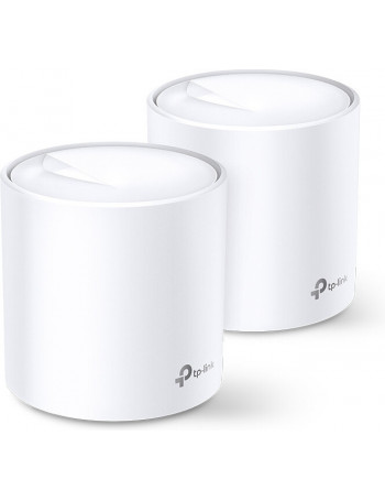 TP-LINK DECO X60(2-PACK) sistema de Wi-Fi Mesh Dual-band (2,4 GHz   5 GHz) Wi-Fi 6 (802.11ax) Branco Interno