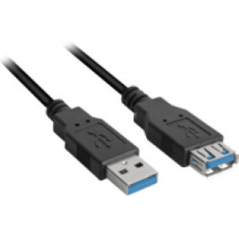 Sharkoon 3m, 2xUSB3.0-A cabo USB USB 3.2 Gen 1 (3.1 Gen 1) USB A Preto