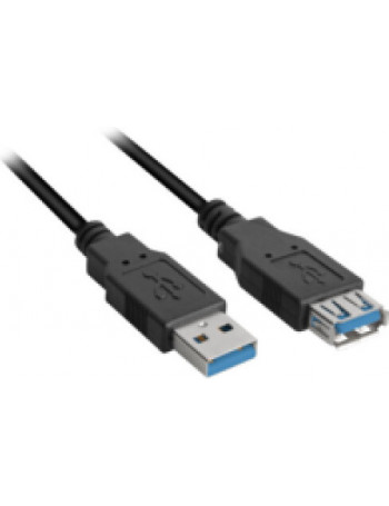Sharkoon 3m, 2xUSB3.0-A cabo USB USB 3.2 Gen 1 (3.1 Gen 1) USB A Preto