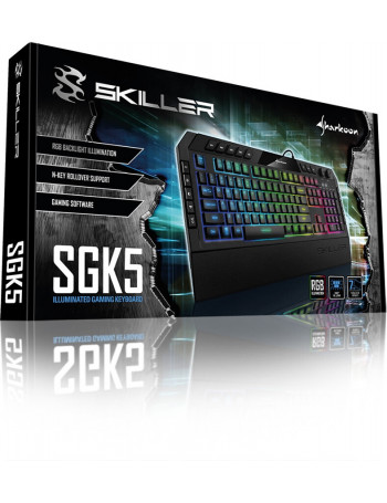 Sharkoon SKILLER SGK5 teclado USB QWERTY Inglês (Estados Unidos) Preto