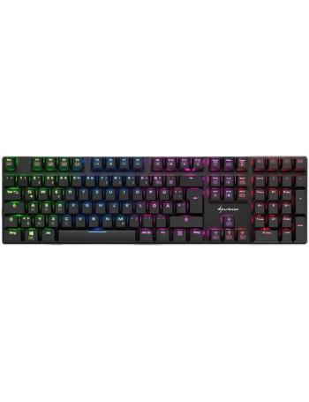 Sharkoon PureWriter RGB teclado USB QWERTY Inglês (Estados Unidos) Preto