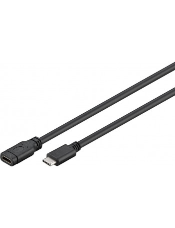 Goobay 45393 cabo USB 1 m USB 3.2 Gen 1 (3.1 Gen 1) USB C Preto