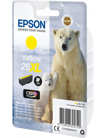 Epson Polar bear C13T26344012 tinteiro 1 unidade(s) Original Rendimento alto (XL) Amarelo