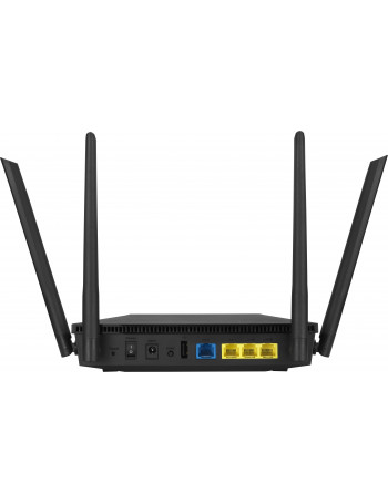 ASUS RT-AX53U router sem fios Gigabit Ethernet Dual-band (2,4 GHz   5 GHz) 3G 4G Preto