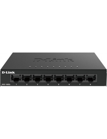 D-Link DGS-108GL switch de rede Não-gerido Gigabit Ethernet (10 100 1000) Preto