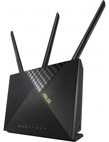 ASUS 4G-AX56 router sem fios Gigabit Ethernet Dual-band (2,4 GHz   5 GHz) 3G Preto