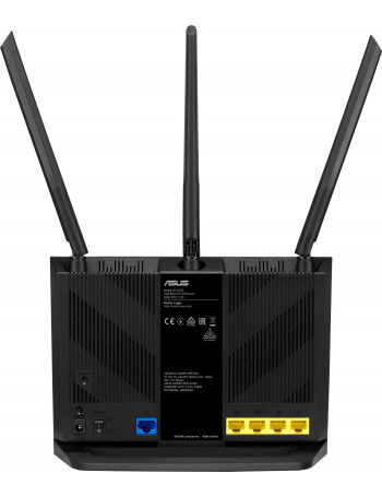 ASUS 4G-AX56 router sem fios Gigabit Ethernet Dual-band (2,4 GHz   5 GHz) 3G Preto