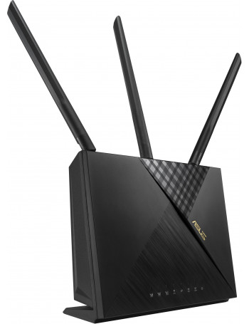ASUS 4G-AX56 router sem fios Gigabit Ethernet Dual-band (2,4 GHz   5 GHz) 3G Preto