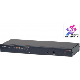 ATEN Switch KVM Cat 5 Multi-Interface de 8 portas (DisplayPort, HDMI, DVI, VGA)