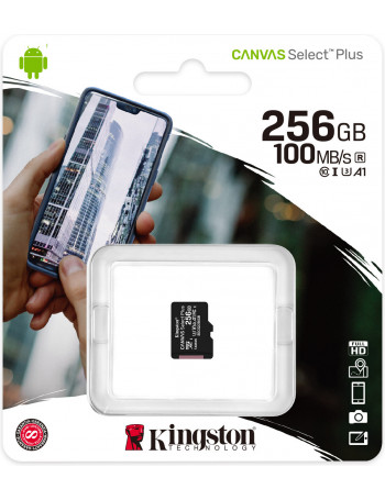 Kingston Technology Canvas Select Plus cartão de memória 256 GB MicroSDXC UHS-I Classe 10