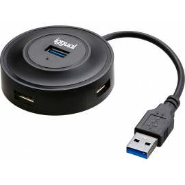 iggual IGG316672 hub de interface USB 3.2 Gen 1 (3.1 Gen 1) Type-A 5000 Mbit s Preto