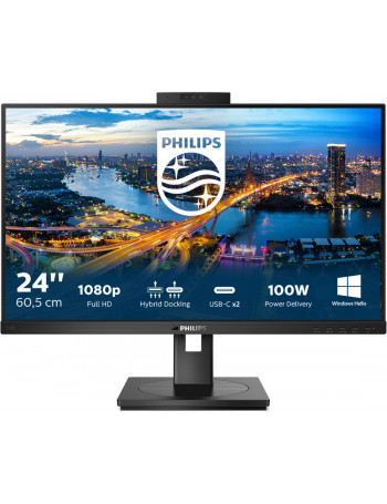 Philips B Line 243B1JH 00 monitor de ecrã 60,5 cm (23.8") 1920 x 1080 pixels Full HD LCD Preto