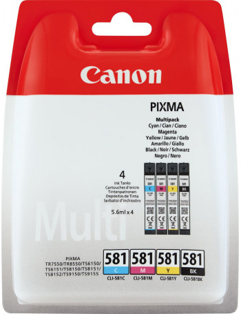 Canon CLI-581 Multipack tinteiro Original Preto, Ciano, Magenta, Amarelo