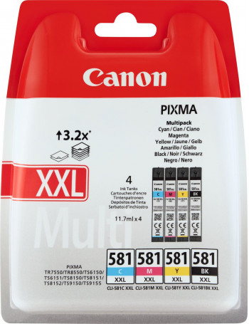 Canon CLI-581XXL Multipack tinteiro Original Preto, Ciano, Magenta, Amarelo