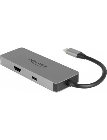 DeLOCK 87743 hub de interface USB 3.2 Gen 1 (3.1 Gen 1) Type-C Cinzento