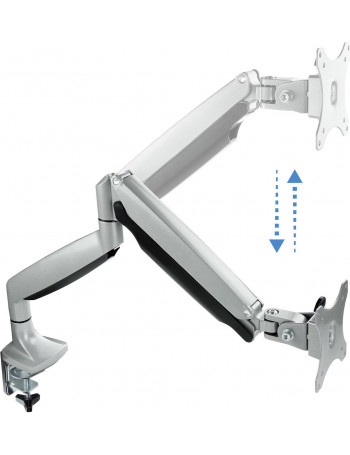 TooQ DB3032TNR-S montagem e suporte para monitores 81,3 cm (32") Fixação Aparafusar Prateado