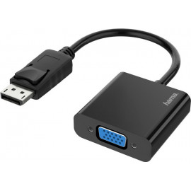 Hama 00200337 adaptador de cabo de vídeo DisplayPort VGA (D-Sub) Preto