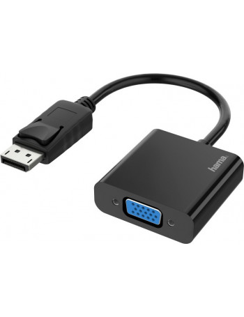 Hama 00200337 adaptador de cabo de vídeo DisplayPort VGA (D-Sub) Preto