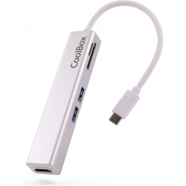 CoolBox miniDock USB-C Lite Com fios USB 3.2 Gen 1 (3.1 Gen 1) Type-C Branco